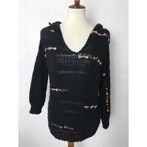 Whitney Eve Hoodie Sweater Pullover Stretch Knit